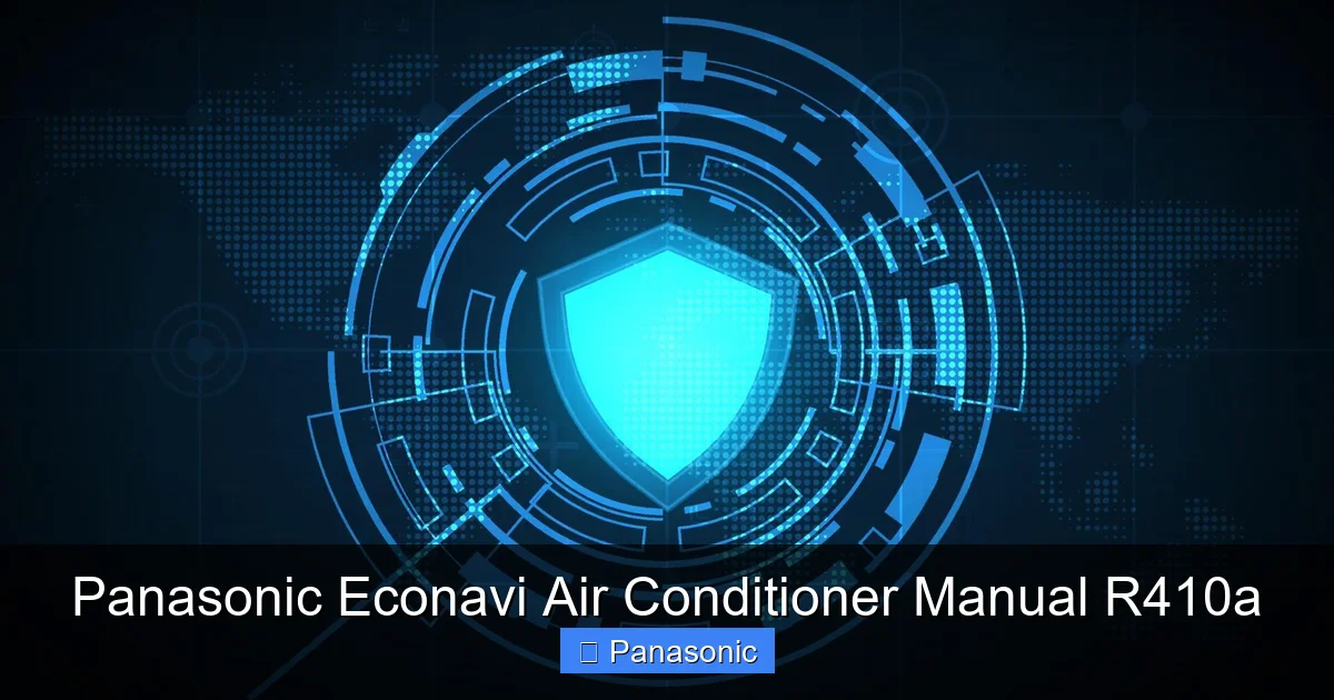 Panasonic Econavi Air Conditioner Manual R410a