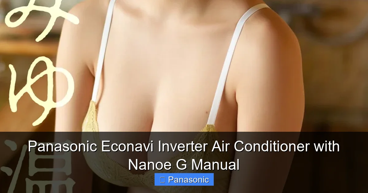 Panasonic Econavi Inverter Air Conditioner with Nanoe G Manual