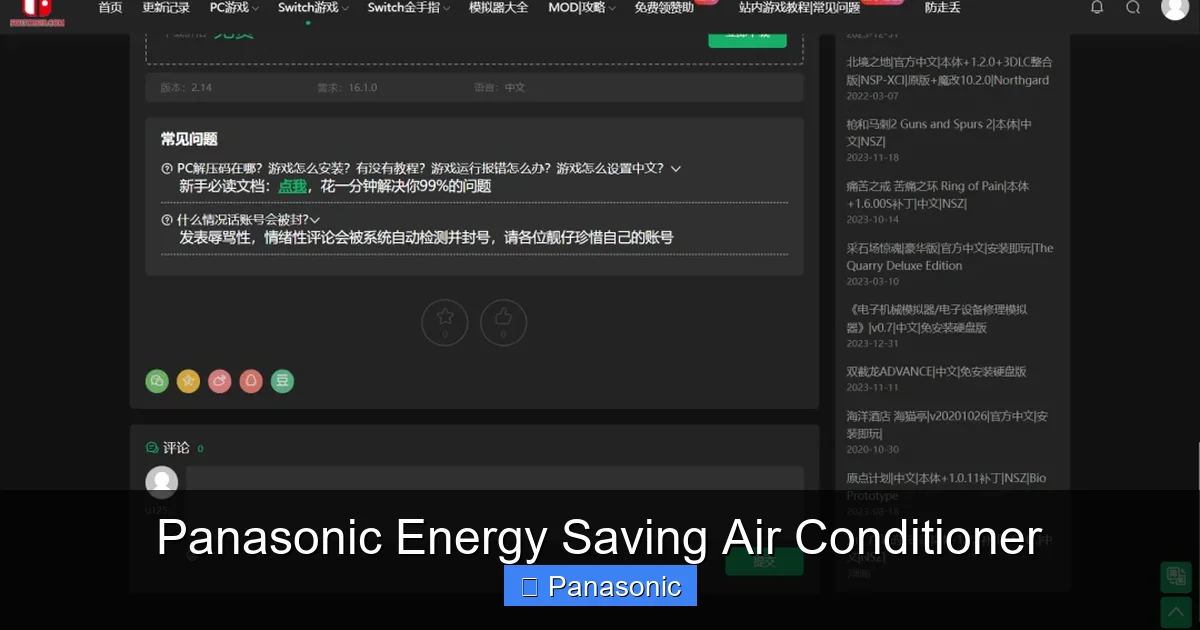 Panasonic Energy Saving Air Conditioner