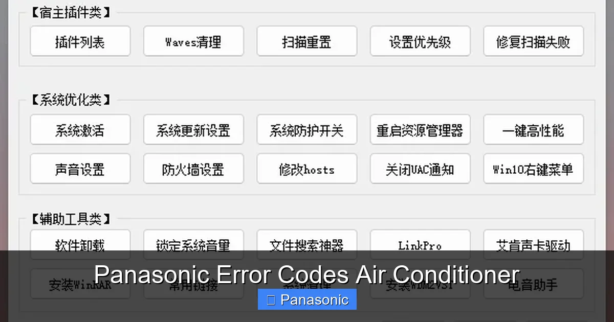 Panasonic Error Codes Air Conditioner