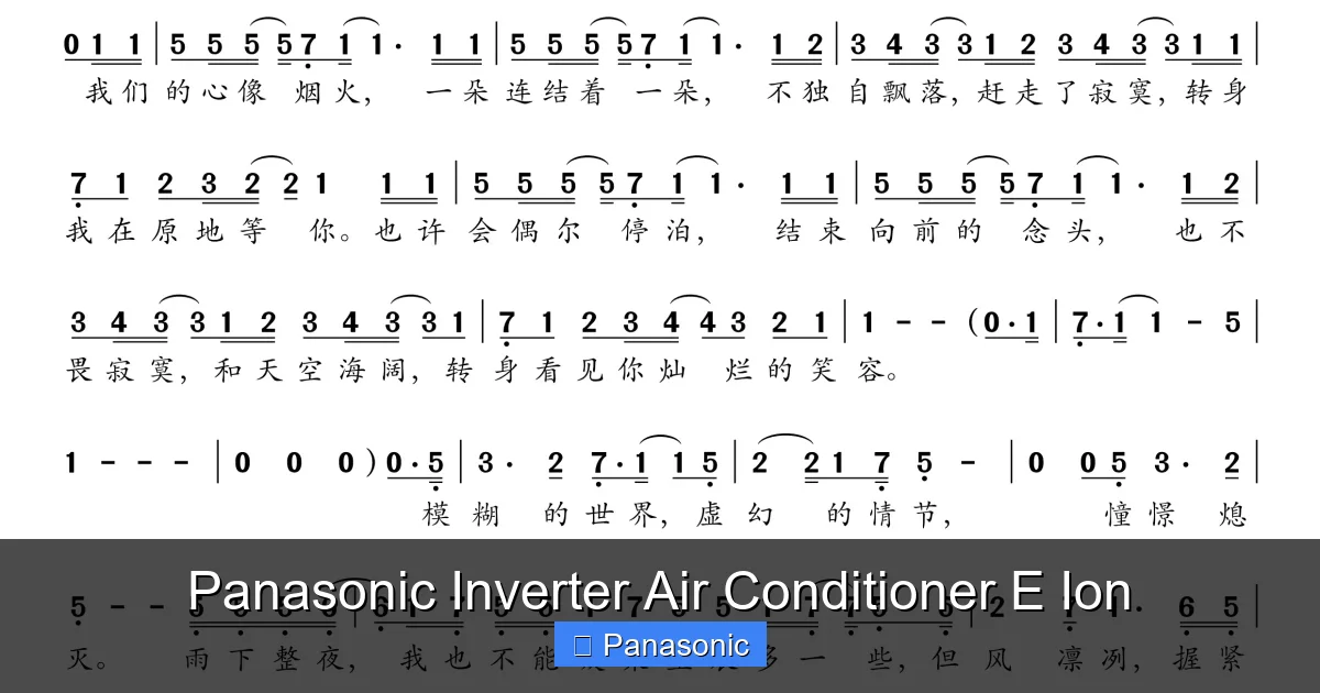 Panasonic Inverter Air Conditioner E Ion