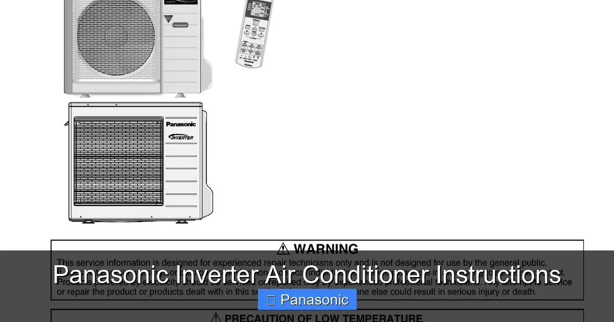 Panasonic Inverter Air Conditioner Instructions