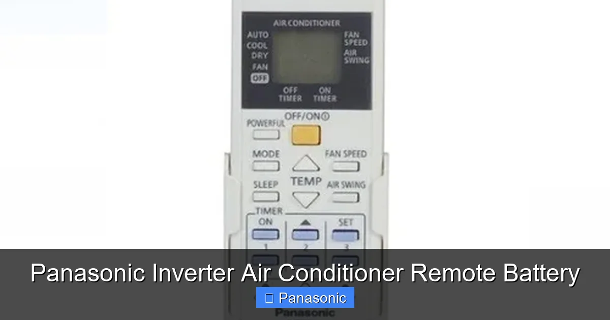 Panasonic Inverter Air Conditioner Remote Battery