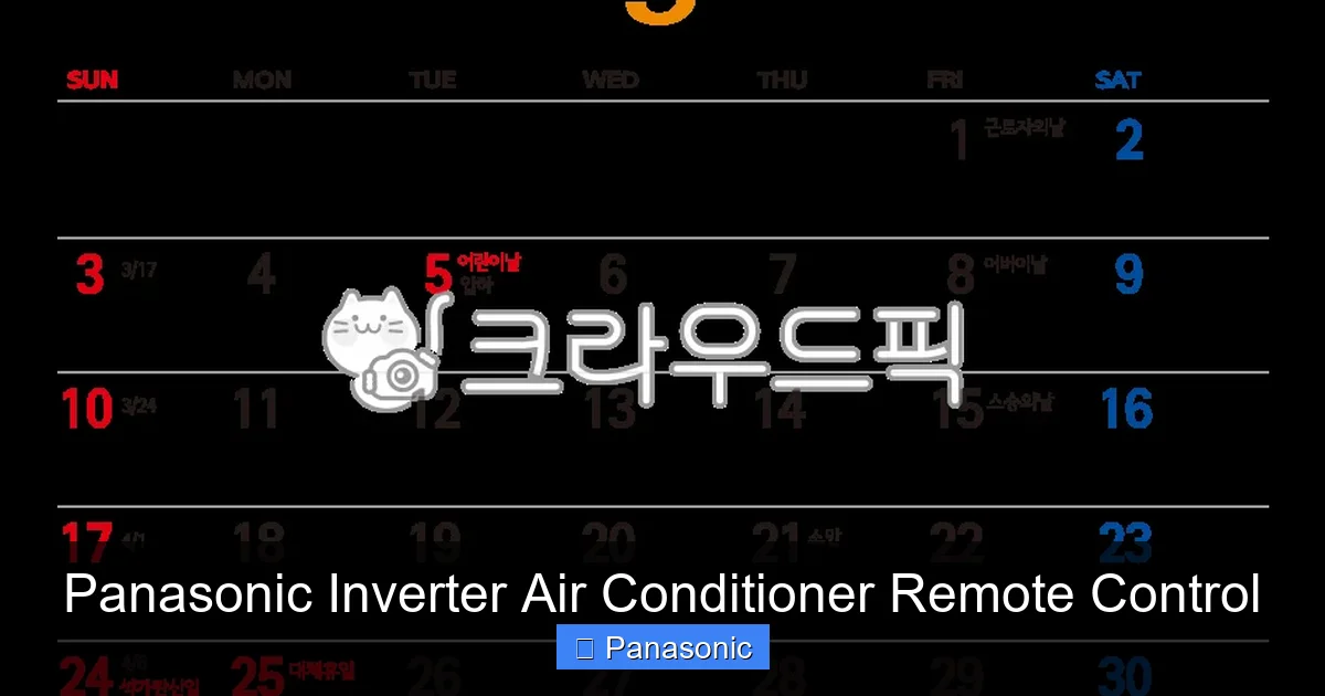 Panasonic Inverter Air Conditioner Remote Control