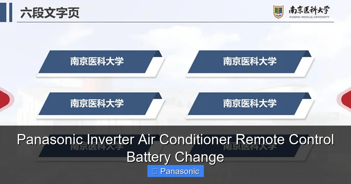 Panasonic Inverter Air Conditioner Remote Control Battery Change