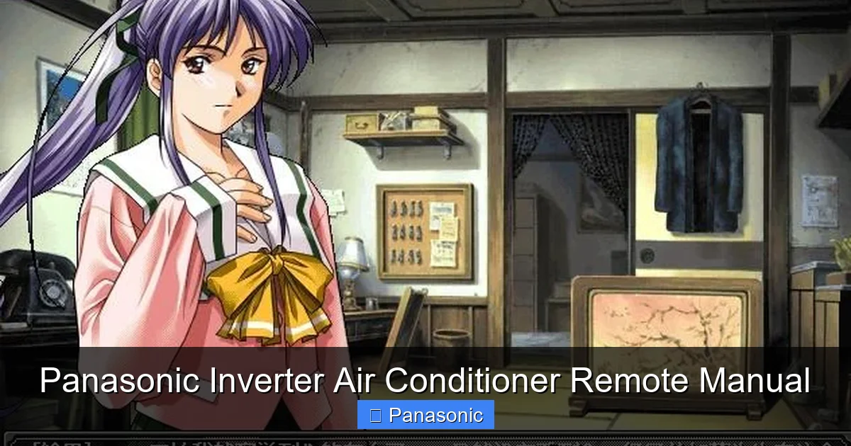 Panasonic Inverter Air Conditioner Remote Manual