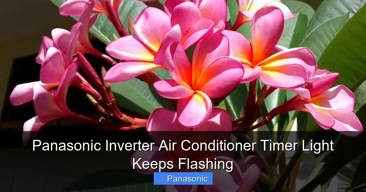 Panasonic Inverter Air Conditioner Timer Light Keeps Flashing