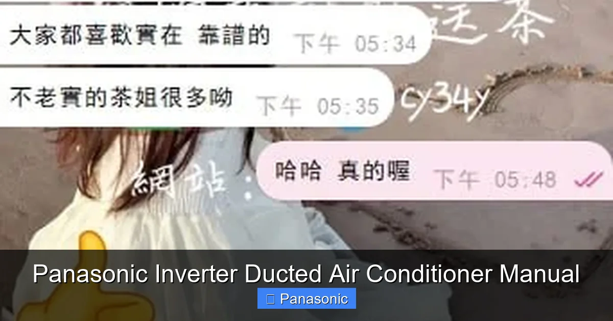 Panasonic Inverter Ducted Air Conditioner Manual