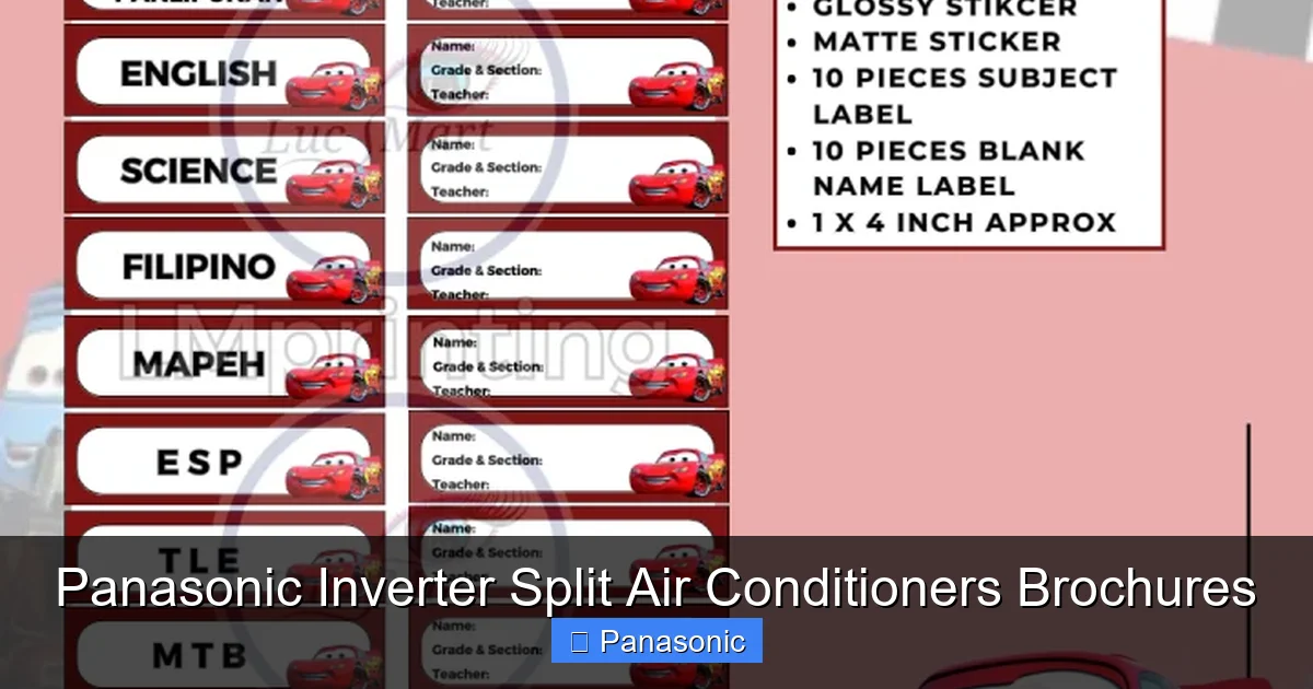 Panasonic Inverter Split Air Conditioners Brochures