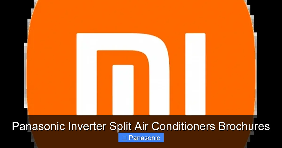 Panasonic Inverter Split Air Conditioners Brochures