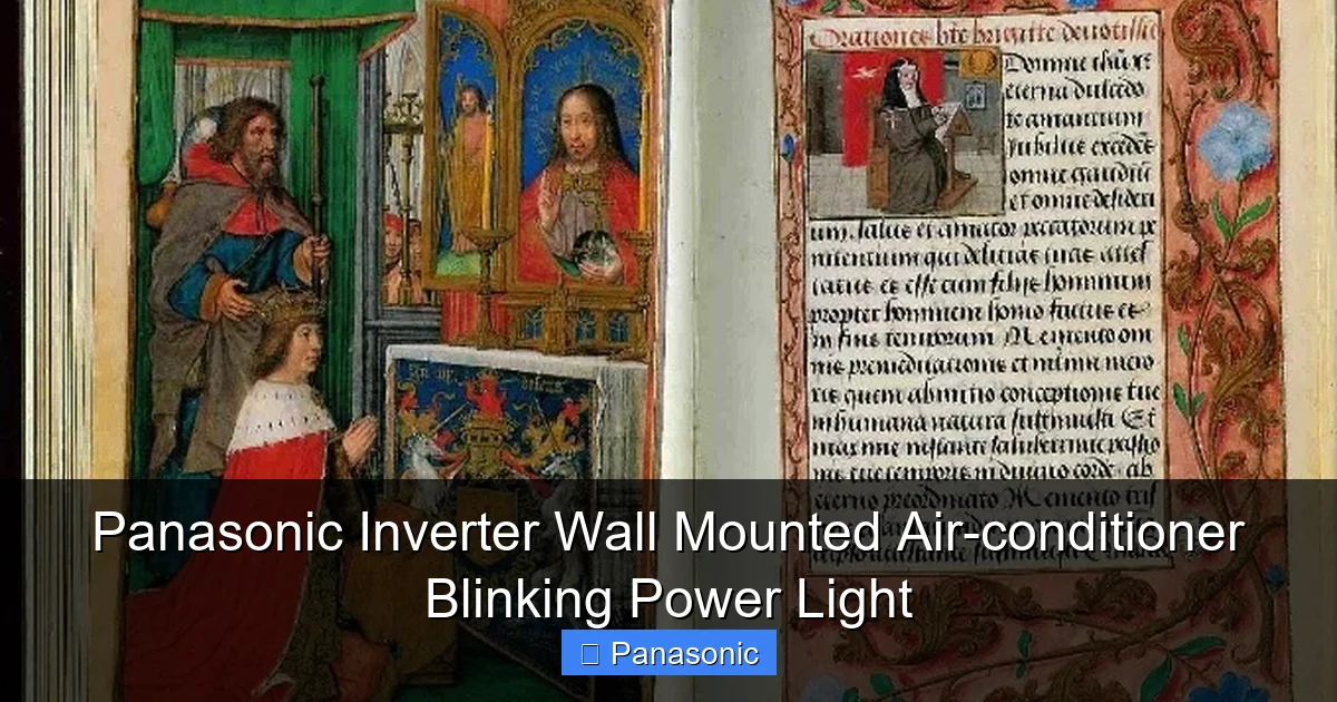 Panasonic Inverter Wall Mounted Air-conditioner Blinking Power Light