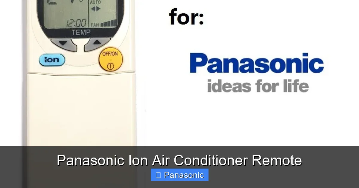 Panasonic Ion Air Conditioner Remote