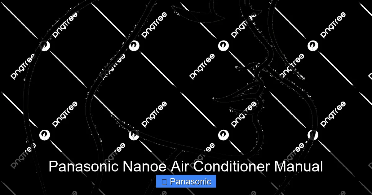 Panasonic Nanoe Air Conditioner Manual