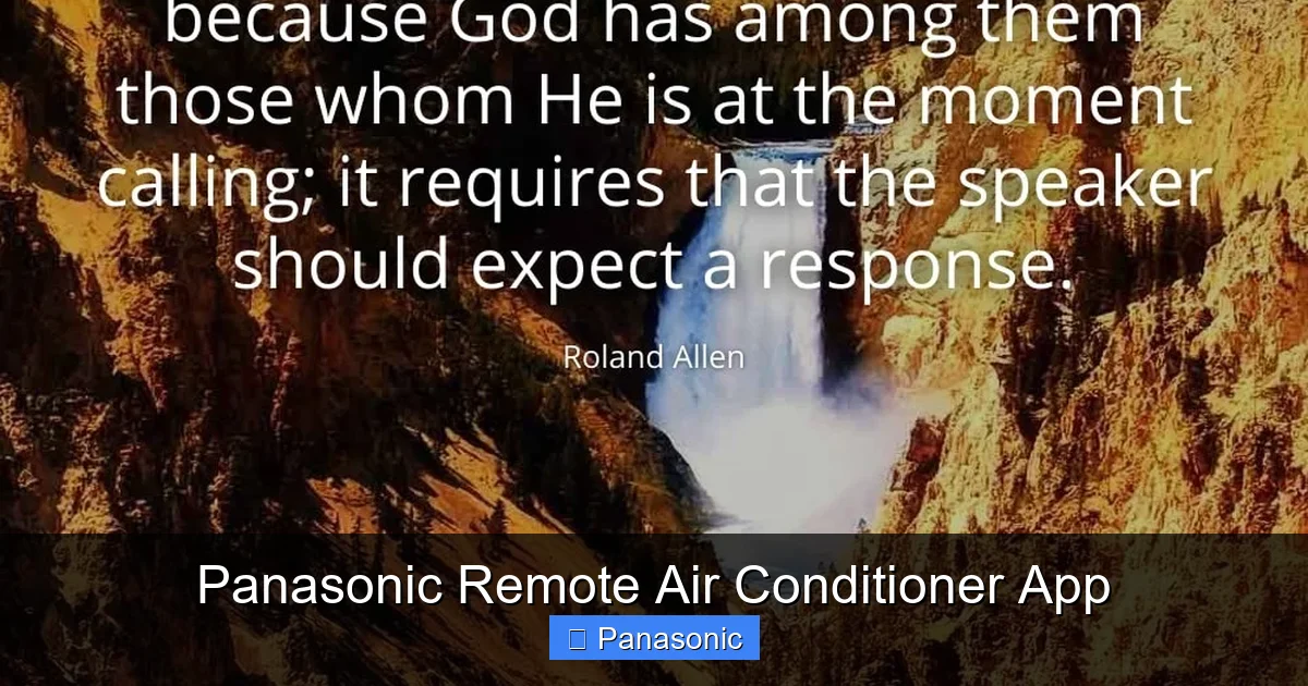 Panasonic Remote Air Conditioner App