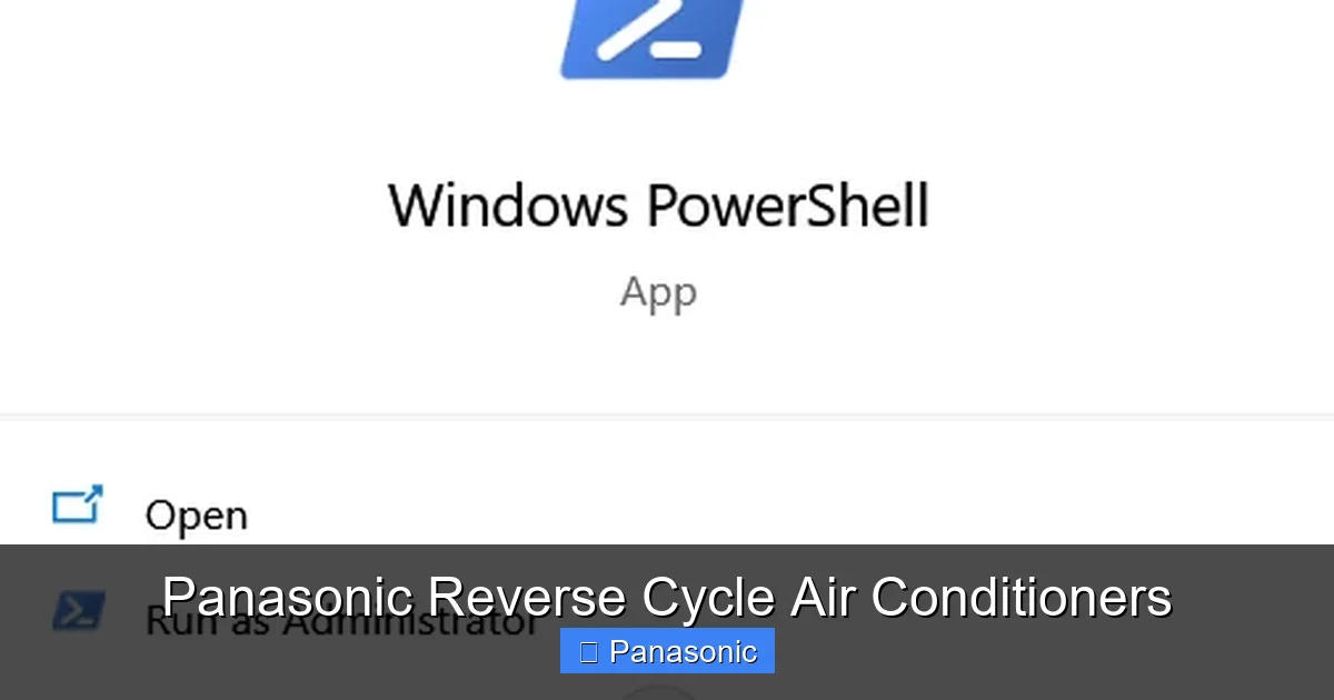 Panasonic Reverse Cycle Air Conditioners