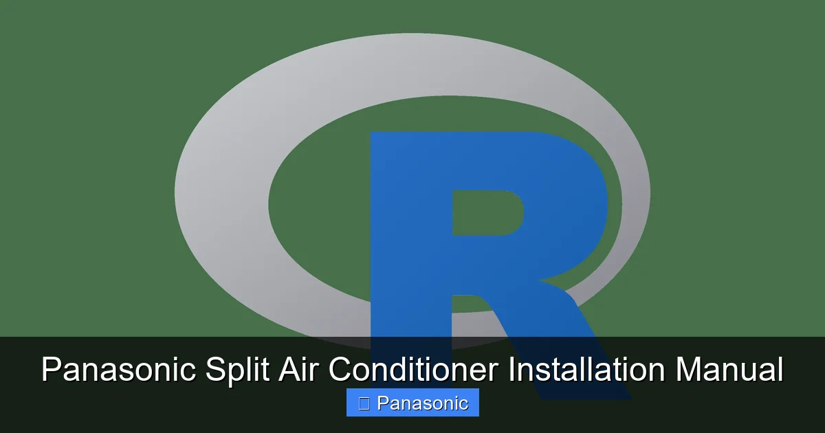 Panasonic Split Air Conditioner Installation Manual