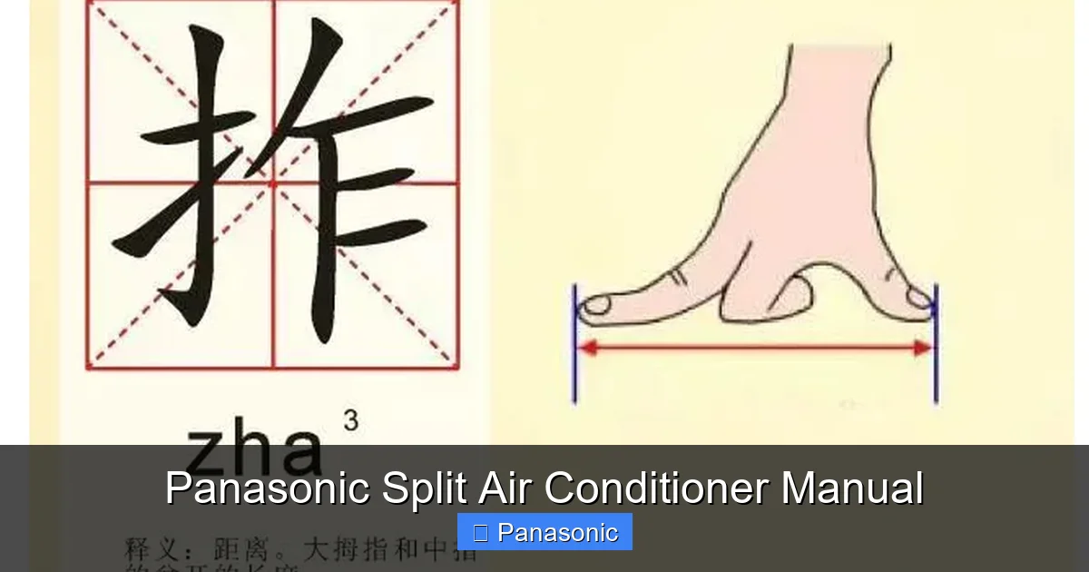 Panasonic Split Air Conditioner Manual
