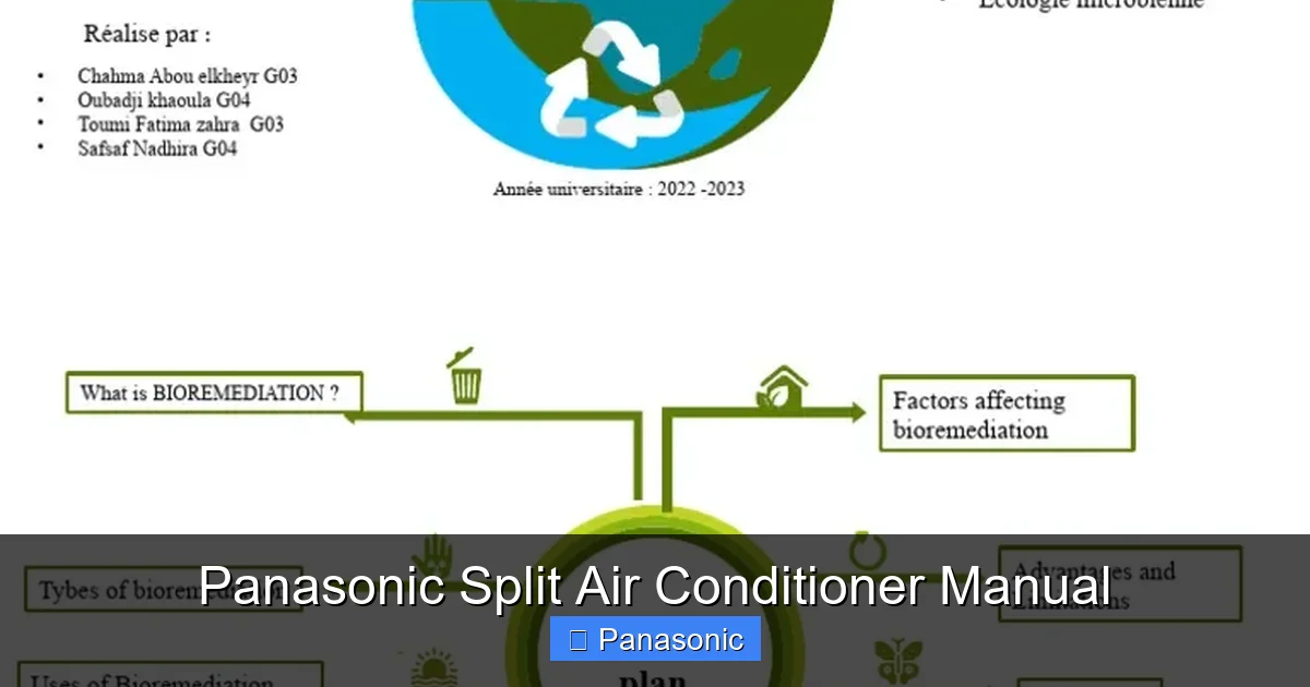 Panasonic Split Air Conditioner Manual
