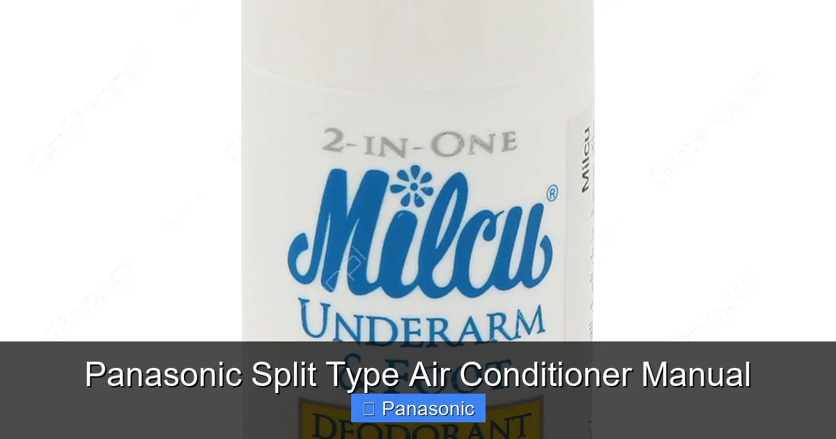 Panasonic Split Type Air Conditioner Manual