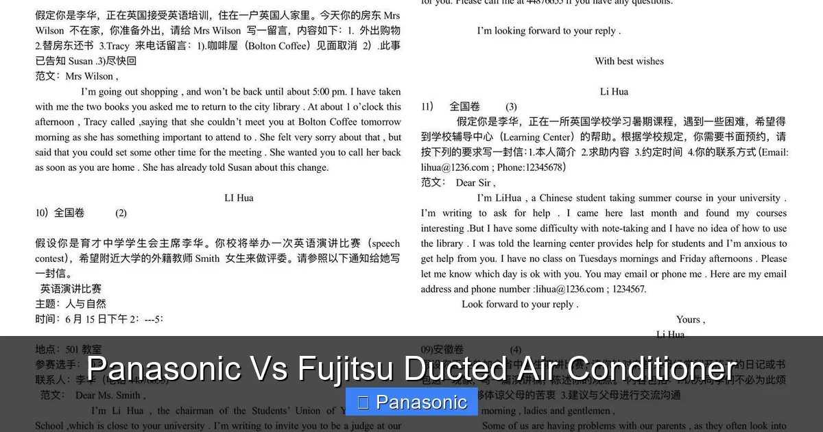Panasonic Vs Fujitsu Ducted Air Conditioner