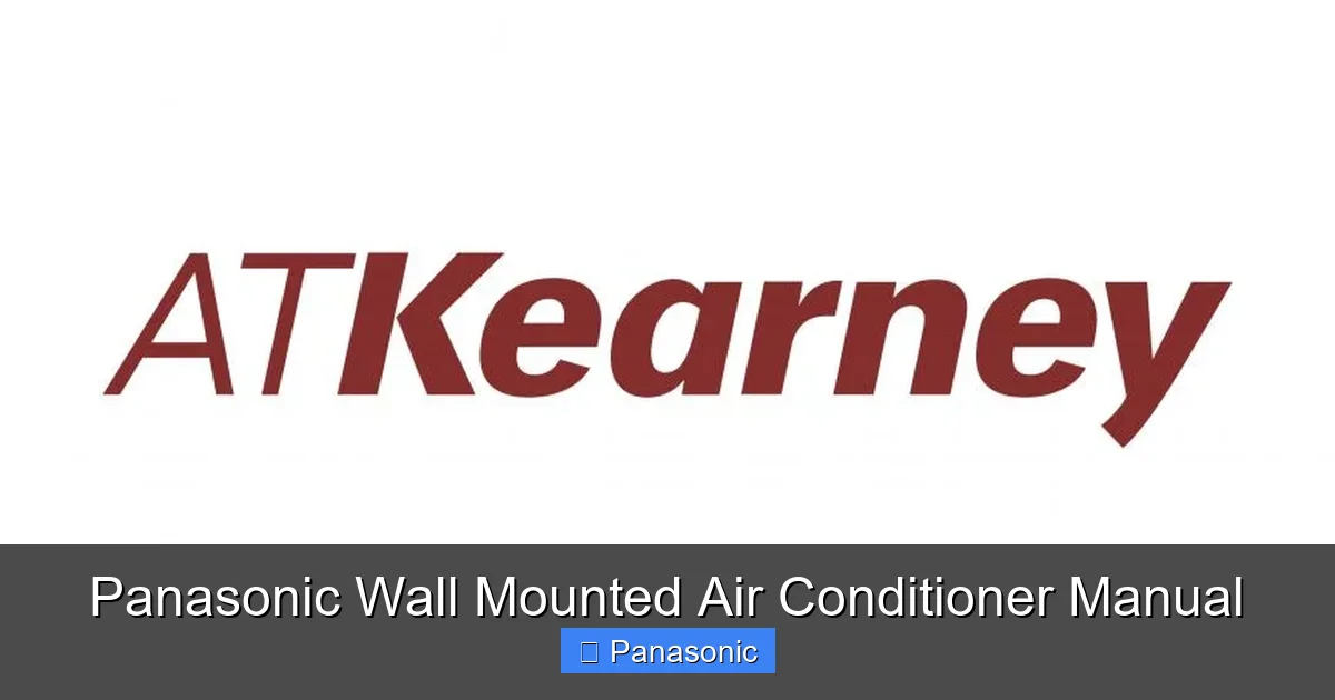 Panasonic Wall Mounted Air Conditioner Manual