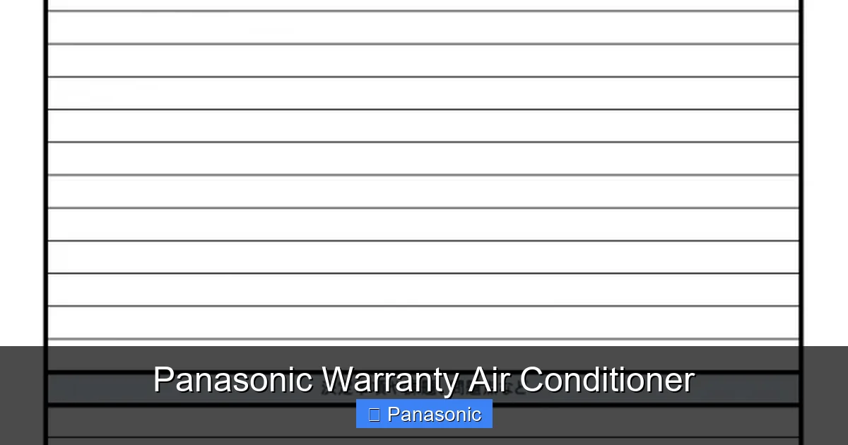 Panasonic Warranty Air Conditioner