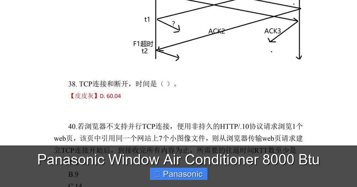 Panasonic Window Air Conditioner 8000 Btu