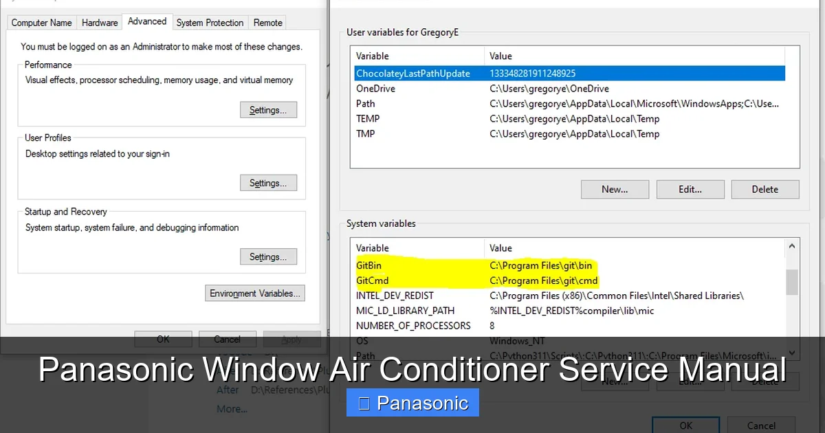 Panasonic Window Air Conditioner Service Manual