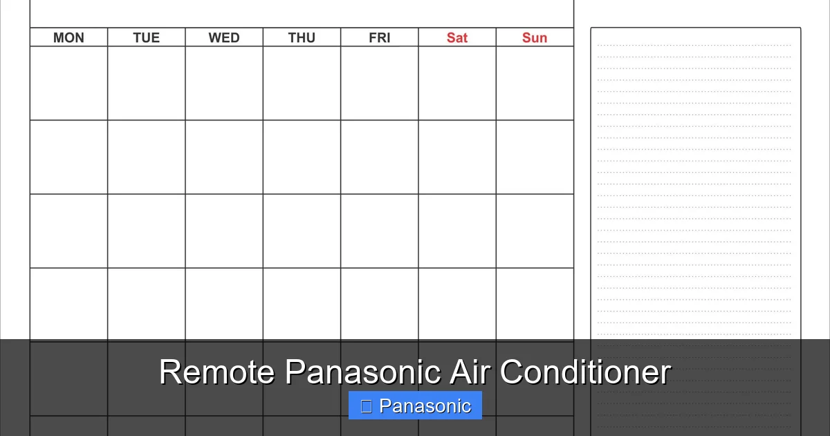 Remote Panasonic Air Conditioner