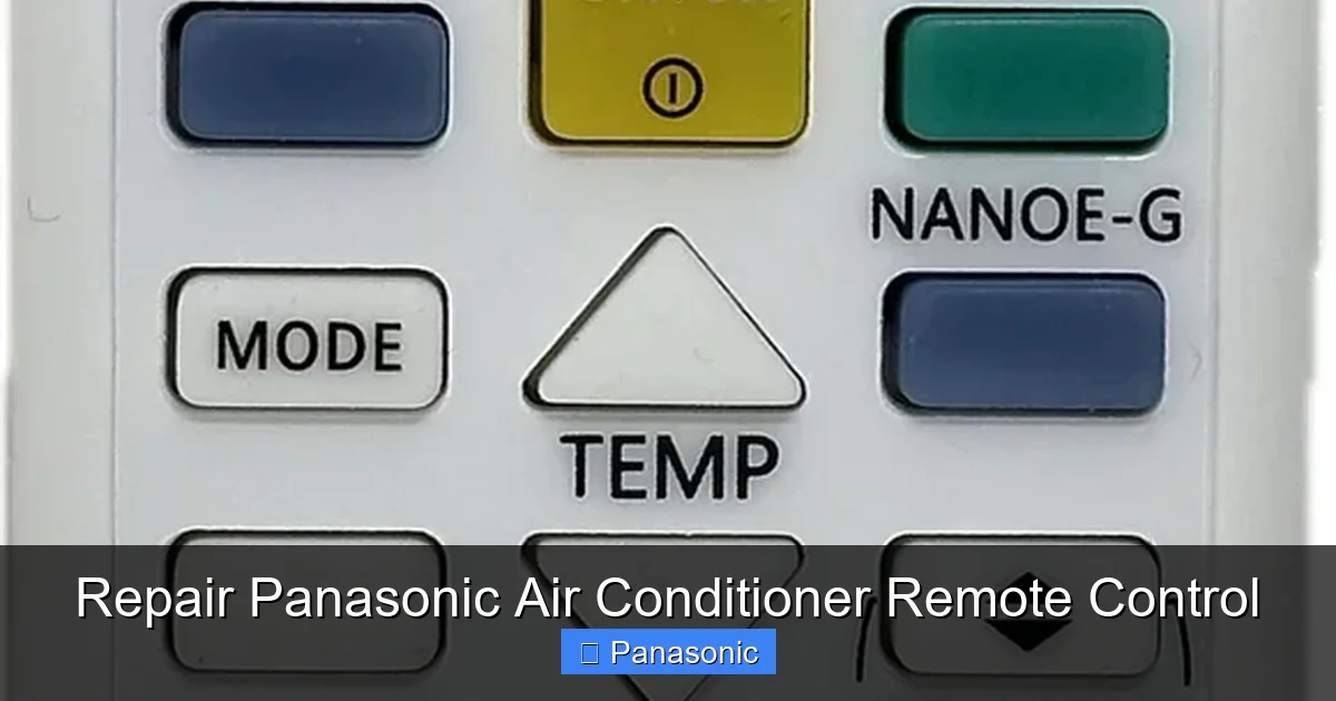 Repair Panasonic Air Conditioner Remote Control