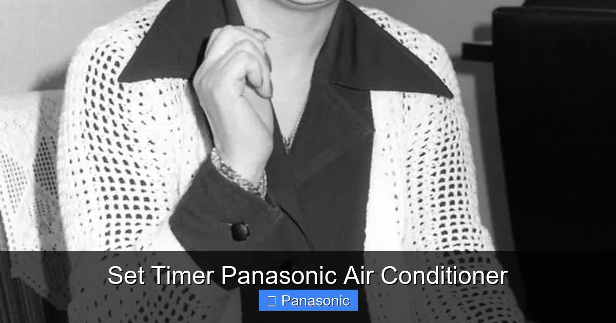 Set Timer Panasonic Air Conditioner