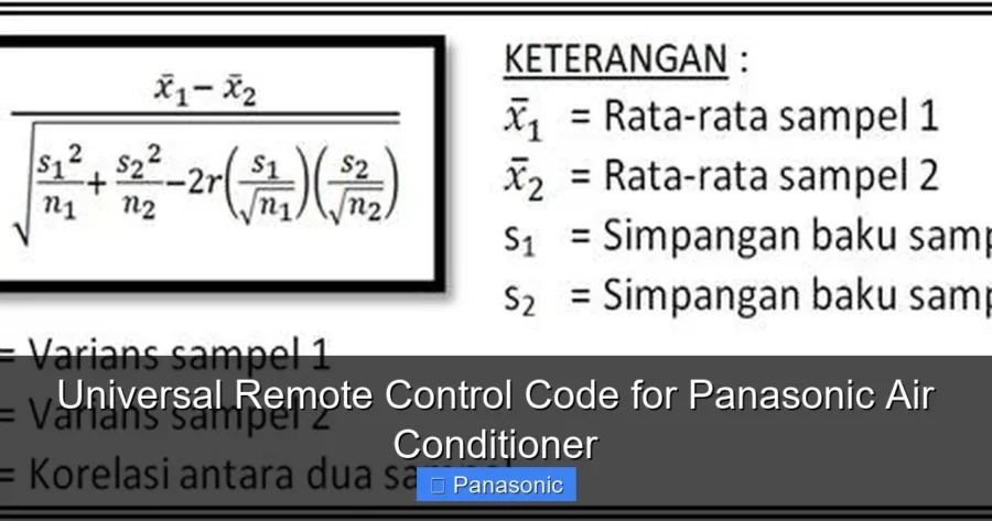 Universal Remote Control Code for Panasonic Air Conditioner