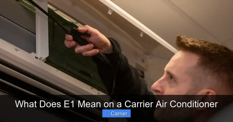 What Does E1 Mean on a Carrier Air Conditioner