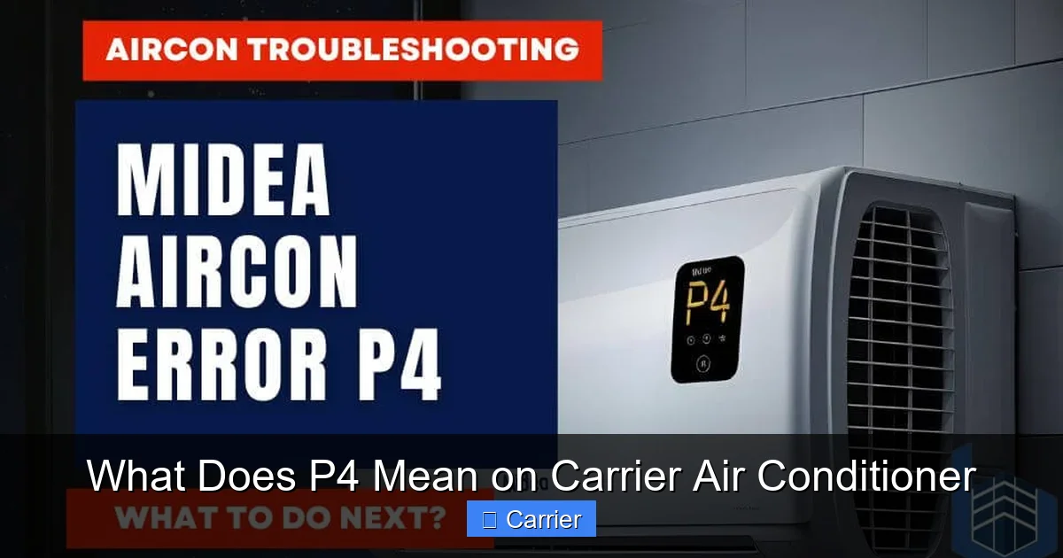 What Does P4 Mean on Carrier Air Conditioner