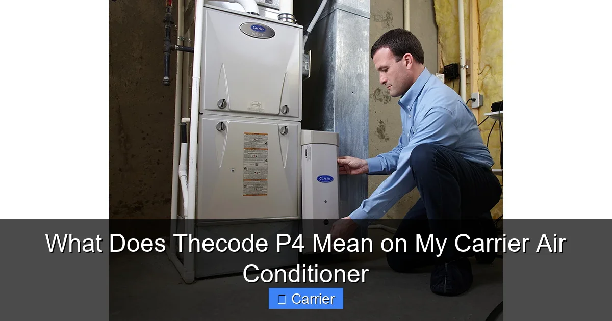 What Does Thecode P4 Mean on My Carrier Air Conditioner