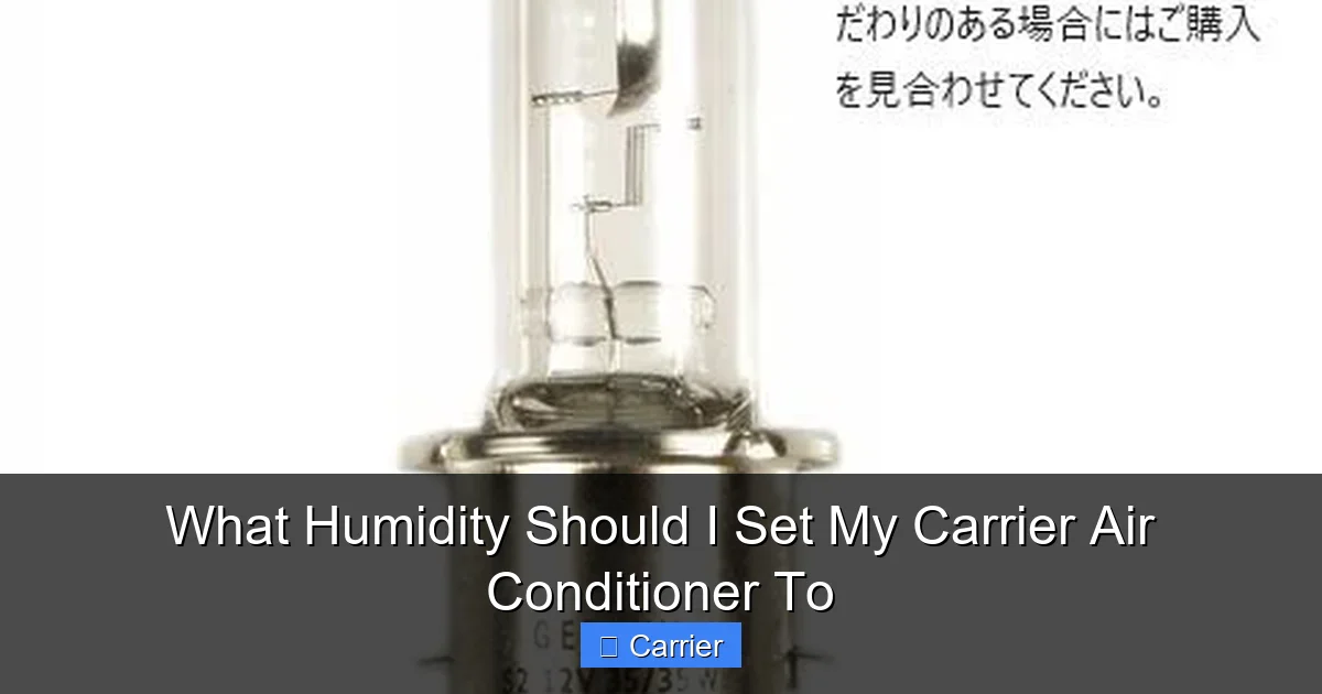 What Humidity Should I Set My Carrier Air Conditioner To