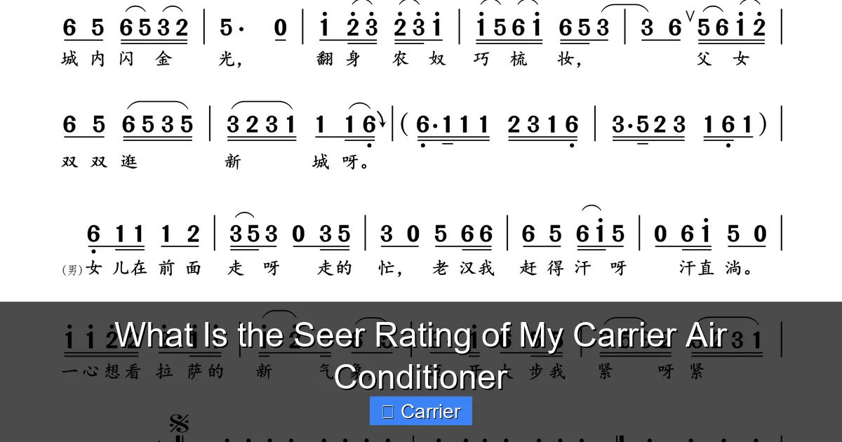 What Is the Seer Rating of My Carrier Air Conditioner