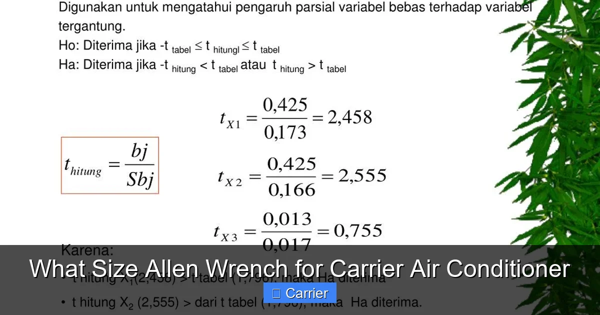 What Size Allen Wrench for Carrier Air Conditioner