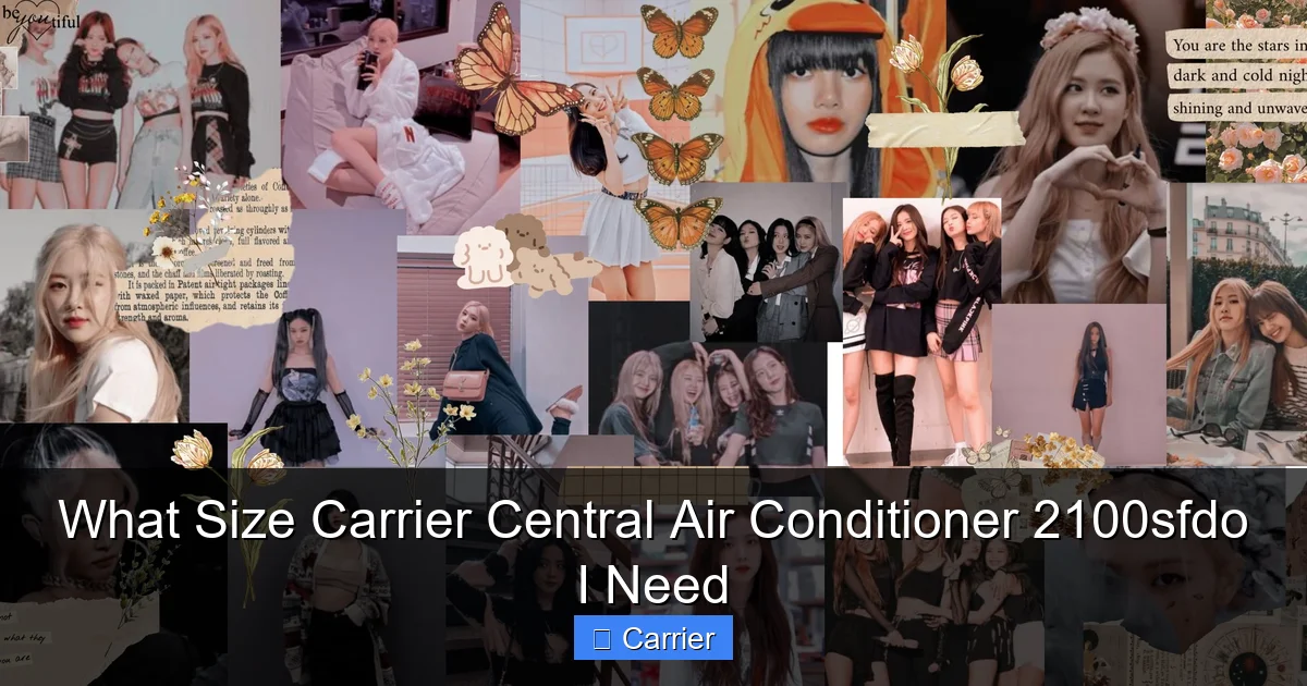 What Size Carrier Central Air Conditioner 2100sfdo I Need