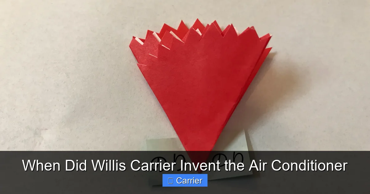When Did Willis Carrier Invent the Air Conditioner