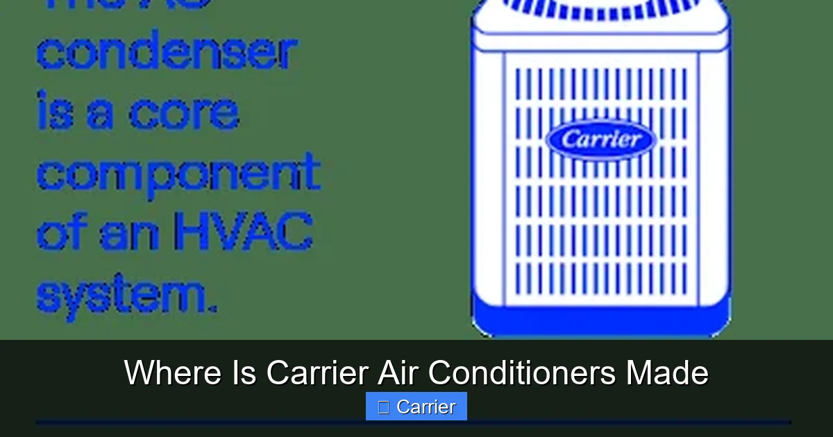 Where Is Carrier Air Conditioners Made