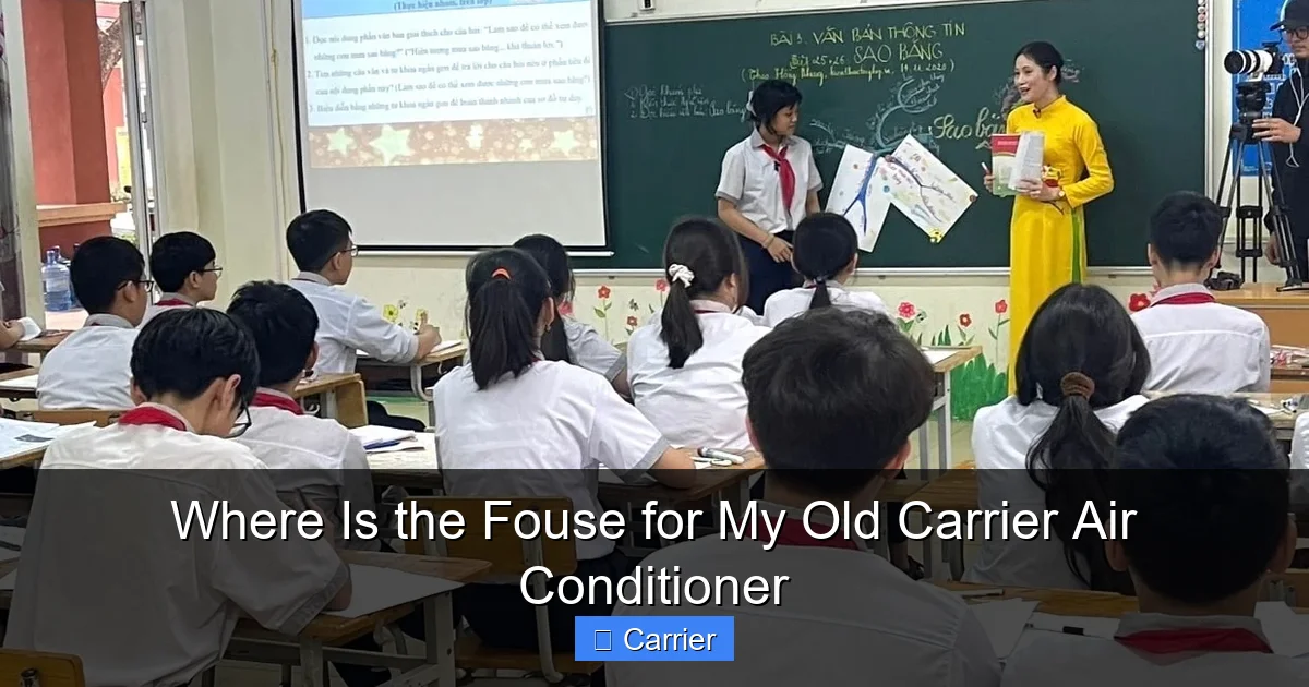 Where Is the Fouse for My Old Carrier Air Conditioner