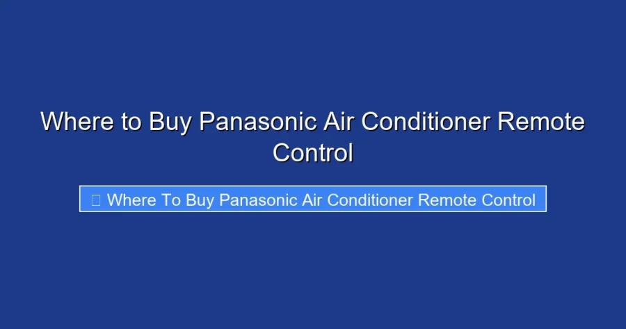 Where to Buy Panasonic Air Conditioner Remote Control