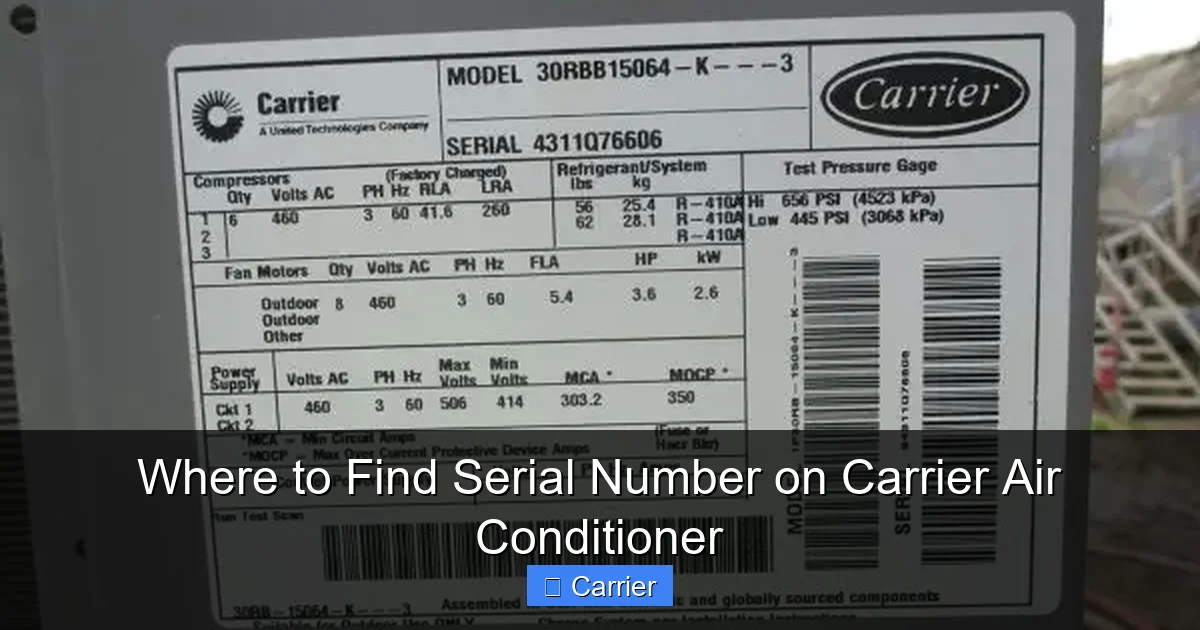 Where to Find Serial Number on Carrier Air Conditioner