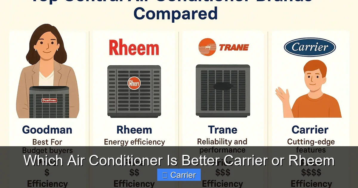 Which Air Conditioner Is Better Carrier or Rheem