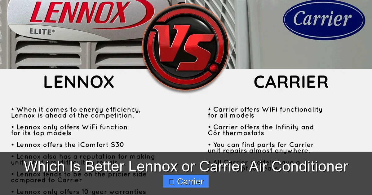 Which Is Better Lennox or Carrier Air Conditioner