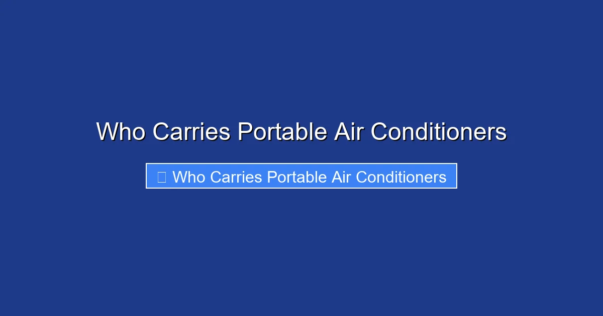 Who Carries Portable Air Conditioners