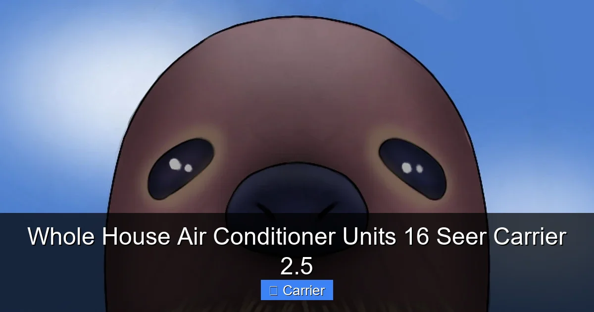 Whole House Air Conditioner Units 16 Seer Carrier 2.5