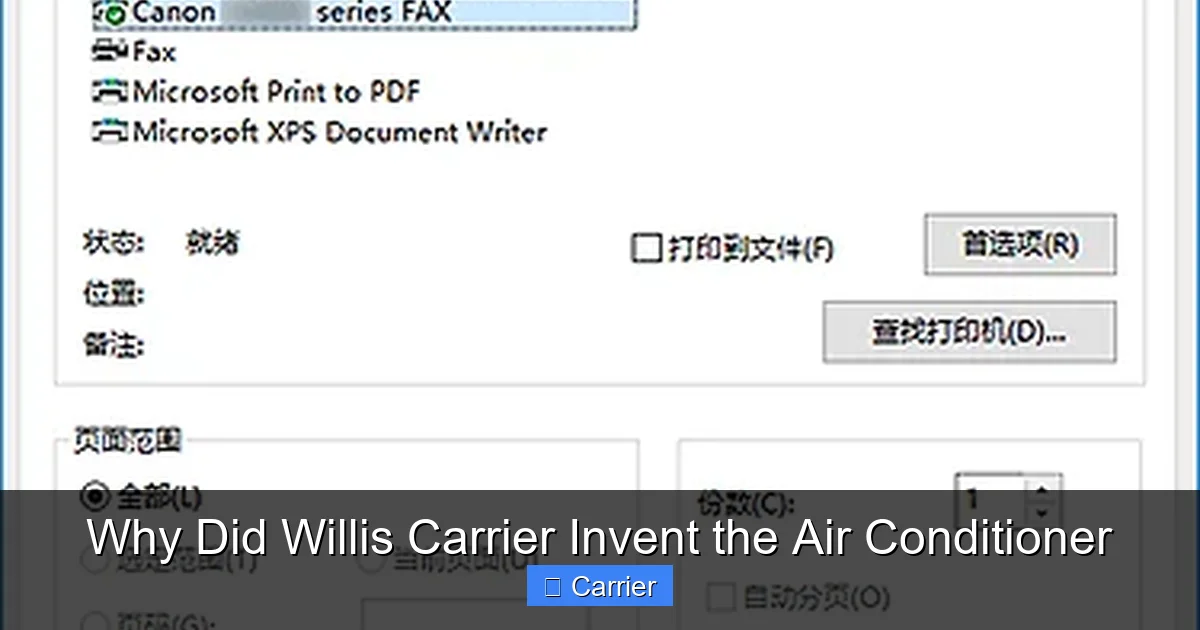 Why Did Willis Carrier Invent the Air Conditioner