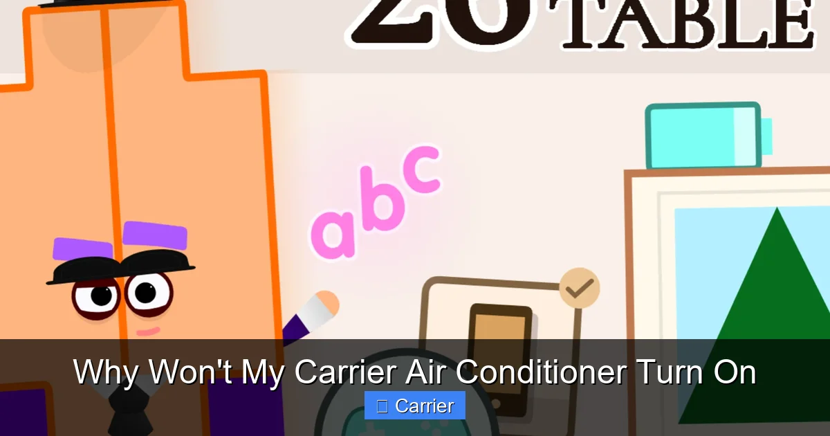 Why Won't My Carrier Air Conditioner Turn On